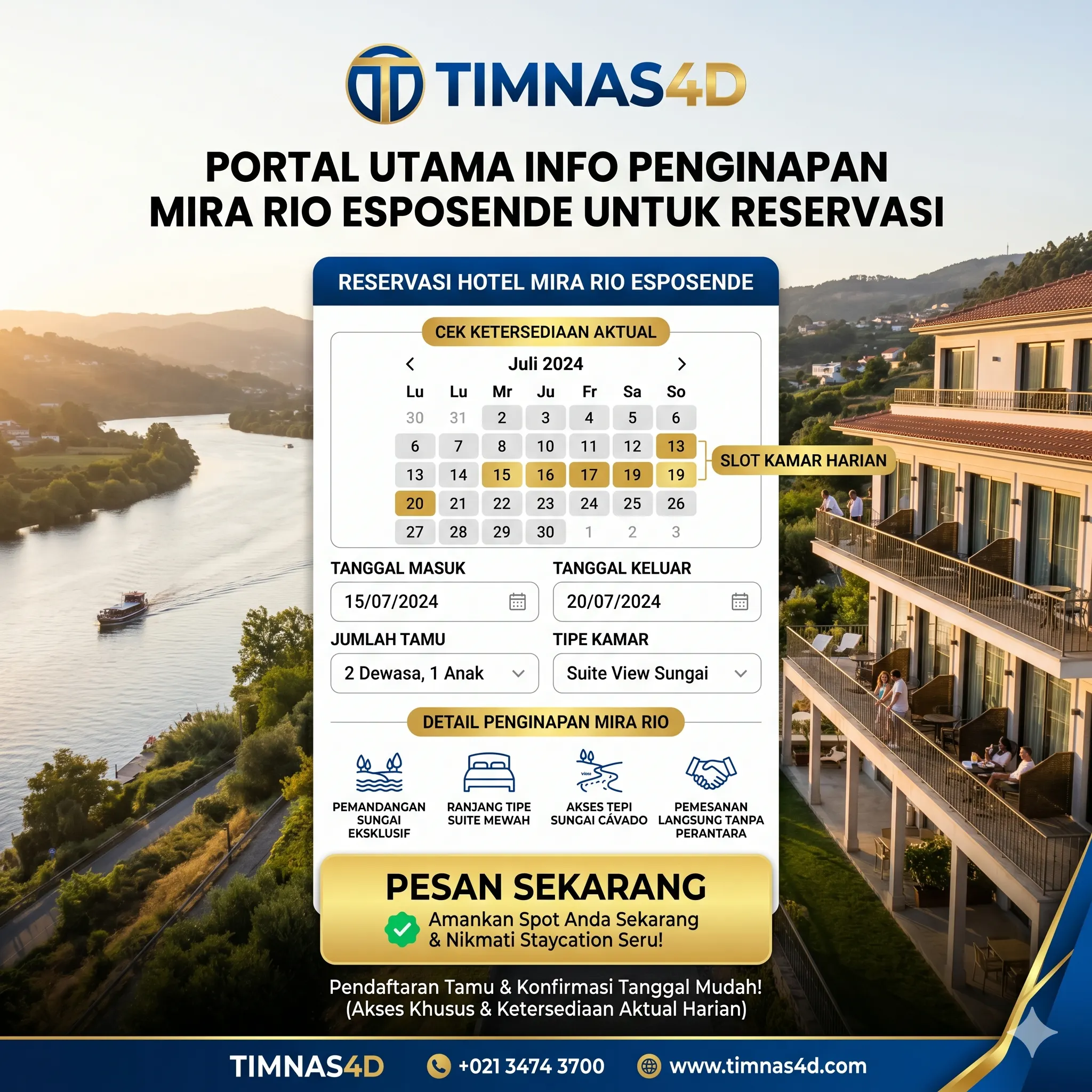 TIMNAS4D: Portal Utama Info Penginapan Mira Rio Esposende untuk Reservasi